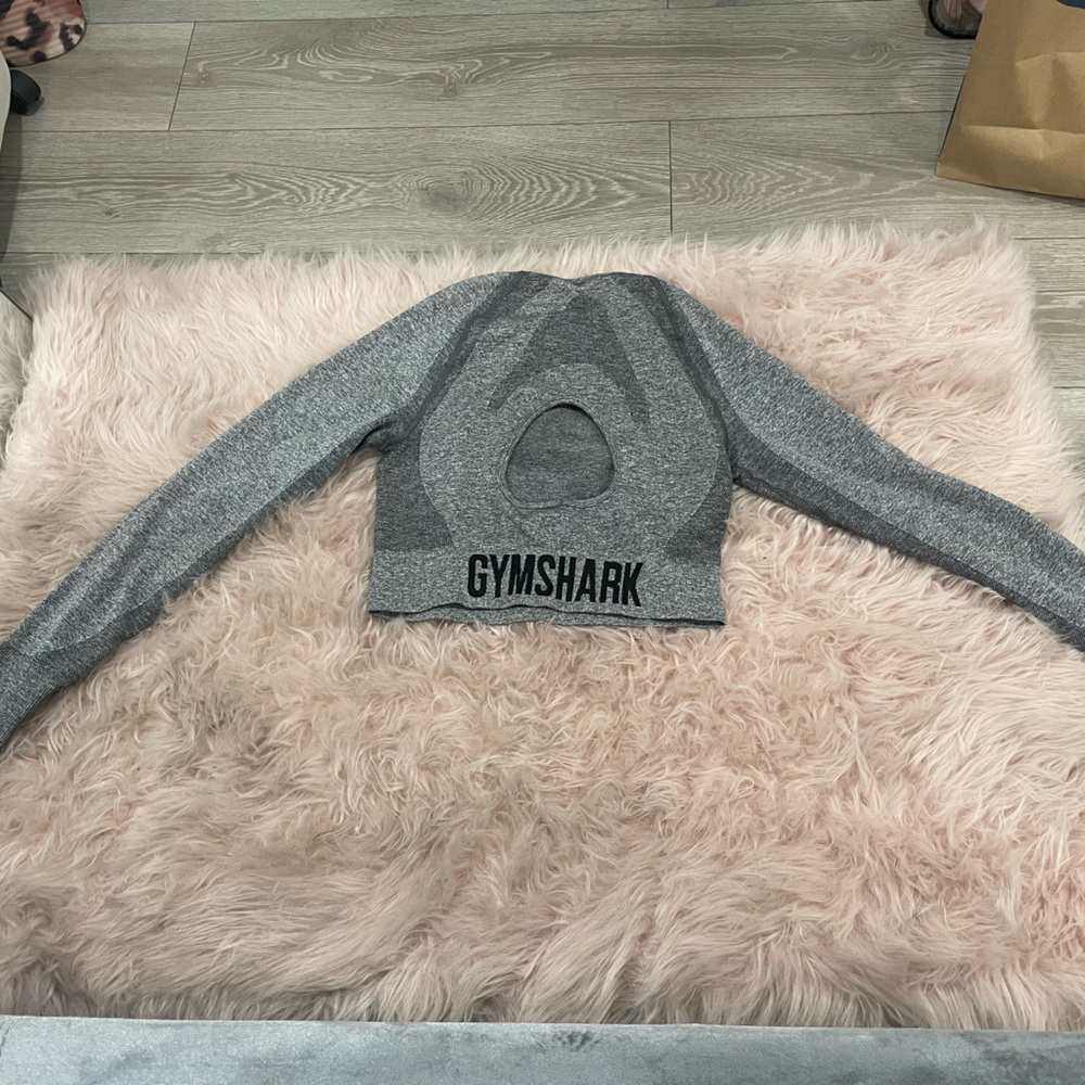 Gymshark Heather Gray Seamless Long Sleeve Crop
